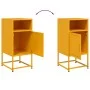 Yellow mustard steel bedside table 36x39x78 cm by , Nightstands - Ref: Foro24-846572, Price: 53,99 €, Discount: %
