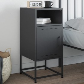 Nachttisch aus anthrazitgrauem Stahl, 36x39x78 cm. von , Nachttische - Ref: Foro24-846570, Preis: 65,50 €, Rabatt: %