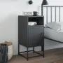 Nachttisch aus anthrazitgrauem Stahl, 36x39x78 cm. von , Nachttische - Ref: Foro24-846570, Preis: 64,64 €, Rabatt: %