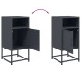 Bedside table in anthracite gray steel, 36x39x78 cm. by , Nightstands - Ref: Foro24-846570, Price: 65,50 €, Discount: %