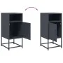 Nachttisch aus anthrazitgrauem Stahl, 36x39x78 cm. von , Nachttische - Ref: Foro24-846570, Preis: 64,64 €, Rabatt: %