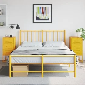 Bedside tables 2 units mustard yellow steel 36x39x78 cm by , Nightstands - Ref: Foro24-846585, Price: 119,05 €, Discount: %