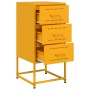 Bedside tables 2 units mustard yellow steel 36x39x78 cm by , Nightstands - Ref: Foro24-846585, Price: 120,20 €, Discount: %