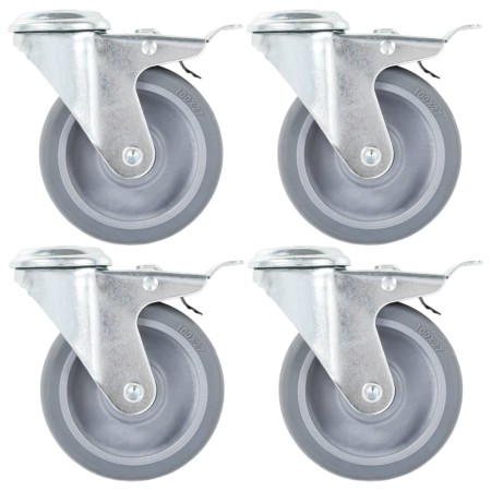 Drehbare Räder mit Loch für Bolzen 24 Stück 100 mm von , Materialhandhabung - Ref: Foro24-277869, Preis: 125,42 €, Rabatt: %