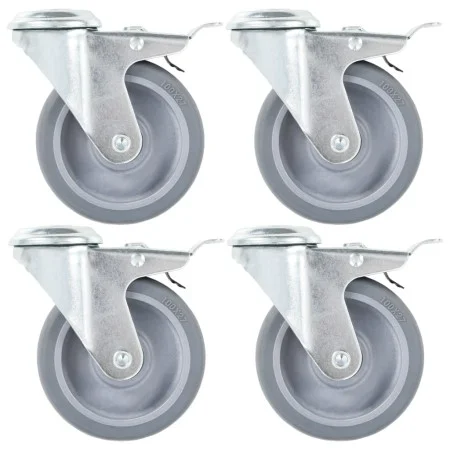 Swivel wheels with pin hole 24 units 100 mm by , Material handling - Ref: Foro24-277869, Price: 129,93 €, Discount: %