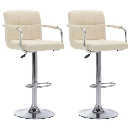 Kitchen bar stools, 2 units, cream-colored fabric. by , Kitchen stools - Ref: Foro24-283421, Price: 127,97 €, Discount: %