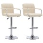 Barhocker für die Küchentheke, 2 Stück, Stoff in Cremefarbe. von , Küchenhocker - Ref: Foro24-283421, Preis: 129,26 €, Rabatt: %