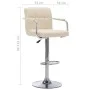 Kitchen bar stools, 2 units, cream-colored fabric. by , Kitchen stools - Ref: Foro24-283421, Price: 127,97 €, Discount: %