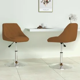 Swivel dining chairs, 2 units, brown velvet by , dining chairs - Ref: Foro24-335281, Price: 117,26 €, Discount: %