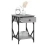 Nachttische 2 Stück aus grauem Sperrholz 40x42x60 cm von , Nachttische - Ref: Foro24-826342, Preis: 84,55 €, Rabatt: %