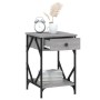 Nachttische 2 Stück aus grauem Sperrholz 40x42x60 cm von , Nachttische - Ref: Foro24-826342, Preis: 85,73 €, Rabatt: %
