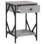 Nachttische 2 Stück aus grauem Sperrholz 40x42x60 cm von , Nachttische - Ref: Foro24-826342, Preis: 84,55 €, Rabatt: %