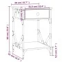 Nachttische 2 Stück aus grauem Sperrholz 40x42x60 cm von , Nachttische - Ref: Foro24-826342, Preis: 84,55 €, Rabatt: %