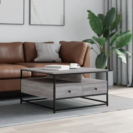 Engineered wood Sonoma gray coffee table 80x80x45 cm by , Coffee table - Ref: Foro24-835292, Price: 87,65 €, Discount: %