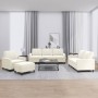 Set of sofas with 4 cream velvet cushions. by , Sofas - Ref: Foro24-3201494, Price: 760,79 €, Discount: %