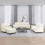Set of sofas with 4 cream velvet cushions. by , Sofas - Ref: Foro24-3201494, Price: 746,38 €, Discount: %
