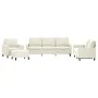 Set of sofas with 4 cream velvet cushions. by , Sofas - Ref: Foro24-3201494, Price: 746,38 €, Discount: %