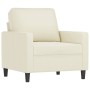 Set of sofas with 4 cream velvet cushions. by , Sofas - Ref: Foro24-3201494, Price: 760,79 €, Discount: %