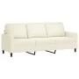 Set of sofas with 4 cream velvet cushions. by , Sofas - Ref: Foro24-3201494, Price: 746,38 €, Discount: %