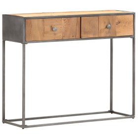 Solid recycled wood console table 90x30x75 cm by , Side tables - Ref: Foro24-286531, Price: 143,81 €, Discount: %