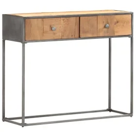 Solid recycled wood console table 90x30x75 cm by , Side tables - Ref: Foro24-286531, Price: 142,02 €, Discount: %