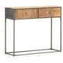 Solid recycled wood console table 90x30x75 cm by , Side tables - Ref: Foro24-286531, Price: 142,02 €, Discount: %