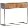 Solid recycled wood console table 90x30x75 cm by , Side tables - Ref: Foro24-286531, Price: 143,81 €, Discount: %