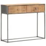 Solid recycled wood console table 90x30x75 cm by , Side tables - Ref: Foro24-286531, Price: 142,02 €, Discount: %