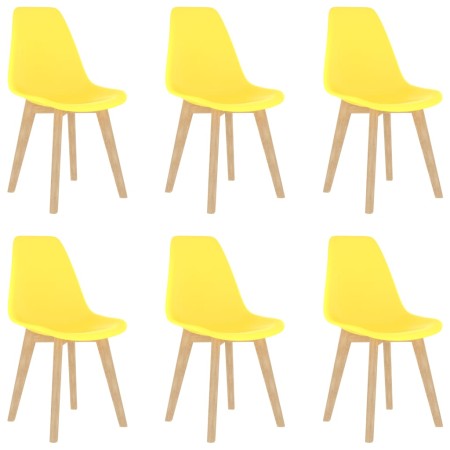 Dining chairs 6 units yellow plastic by , dining chairs - Ref: Foro24-289118, Price: 169,04 €, Discount: %