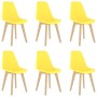 Dining chairs 6 units yellow plastic by , dining chairs - Ref: Foro24-289118, Price: 169,04 €, Discount: %