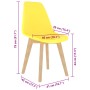 Dining chairs 6 units yellow plastic by , dining chairs - Ref: Foro24-289118, Price: 169,04 €, Discount: %