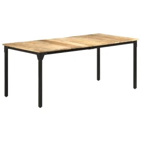 Rough mango wood dining table 180x90x76 cm by , Kitchen and dining tables - Ref: Foro24-321975, Price: 319,88 €, Discount: %