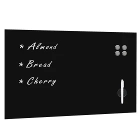 Black glass magnetic wall board 100x60 cm by , White boards - Ref: Foro24-30109, Price: 62,45 €, Discount: %