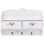 Perchero de pared de madera blanco 50x10x34 cm de , Percheros para sombreros y abrigos - Ref: Foro24-284239, Precio: 57,03 €,...