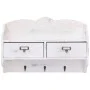 Wandgarderobe aus weißem Holz 50x10x34 cm von , Hut- und Garderobenständer - Ref: Foro24-284239, Preis: 58,35 €, Rabatt: %