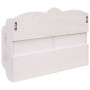 Wandgarderobe aus weißem Holz 50x10x34 cm von , Hut- und Garderobenständer - Ref: Foro24-284239, Preis: 57,03 €, Rabatt: %