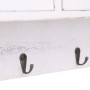 White wooden wall coat rack 50x10x34 cm by , Hat and coat racks - Ref: Foro24-284239, Price: 57,03 €, Discount: %