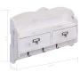 Wandgarderobe aus weißem Holz 50x10x34 cm von , Hut- und Garderobenständer - Ref: Foro24-284239, Preis: 58,35 €, Rabatt: %