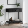 Engineered wood black console table 75x34.5x75 cm by , Side tables - Ref: Foro24-834165, Price: 55,76 €, Discount: %