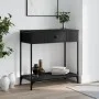 Engineered wood black console table 75x34.5x75 cm by , Side tables - Ref: Foro24-834165, Price: 55,04 €, Discount: %