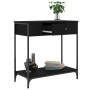 Engineered wood black console table 75x34.5x75 cm by , Side tables - Ref: Foro24-834165, Price: 55,76 €, Discount: %