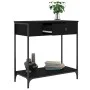 Engineered wood black console table 75x34.5x75 cm by , Side tables - Ref: Foro24-834165, Price: 55,04 €, Discount: %