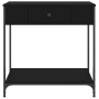 Engineered wood black console table 75x34.5x75 cm by , Side tables - Ref: Foro24-834165, Price: 55,76 €, Discount: %