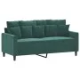 3-piece dark green velvet sofa set with cushions by , Sofas - Ref: Foro24-3201712, Price: 475,09 €, Discount: %