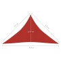 Toldo de vela HDPE rojo 160 g/m² 3,5x3,5x4,9 m de vidaXL, Sombrillas - Ref: Foro24-311642, Precio: 32,26 €, Descuento: %