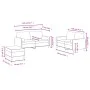 Three-piece velvet sofa set with red wine cushions by , Sofas - Ref: Foro24-3202008, Price: 530,60 €, Discount: %