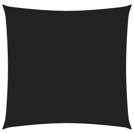 Toldo de vela HDPE negro 160 g/m² 3,6x3,6 m