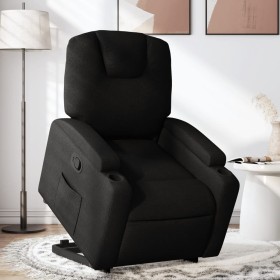 Reclining and elevating armchair in black fabric by , Armchairs - Ref: Foro24-3204370, Price: 257,61 €, Discount: %