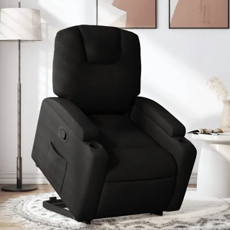 Reclining and elevating armchair in black fabric by , Armchairs - Ref: Foro24-3204370, Price: 288,16 €, Discount: %