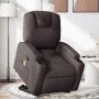 Silla de masaje reclinable de pie de tela marrón oscuro de , Sillones - Ref: Foro24-3204385, Precio: 302,97 €, Descuento: %